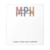 Custom MPH Master of Public Health Afstuderen Notitieblok (Voorkant)