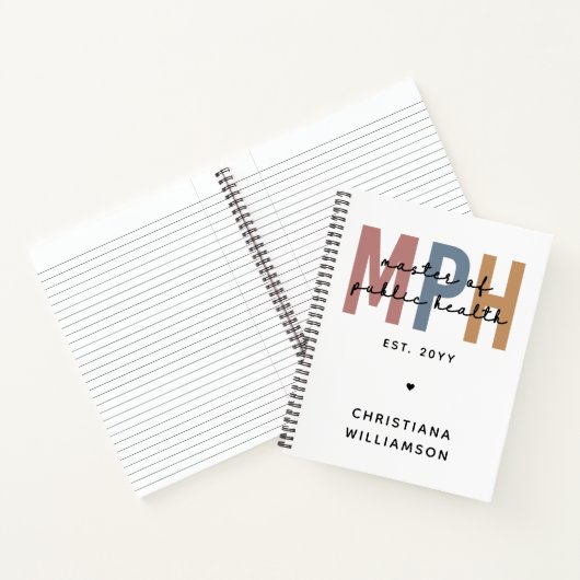 Custom MPH Master of Public Health Afstuderen Notitieboek (Binnen)