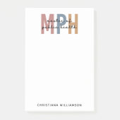 Custom MPH Master of Public Health Afstuderen Post-it® Notes (Voorkant)