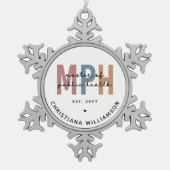 Custom MPH Master of Public Health Afstuderen Tin Sneeuwvlok Ornament (Voorkant)