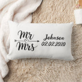 Custom Mr. en Mrs. Black and White Trouwkussen Kussen (Deken)