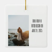 Custom Mr en Mrs Christmas Photo Ornament (Achterkant)
