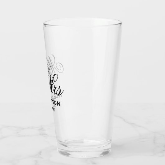 Custom Mr en Mrs trouwbril voor nieuwe bruiloften Glas (Links)