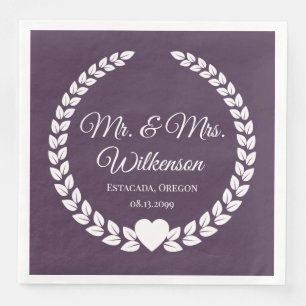 Custom Mr & Mrs Bride and Groom Pas getrouwd Servet