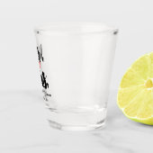 Custom Mr. Mrs. Elegant Zwart Wit Trouwen Shot Glas (Rechts)