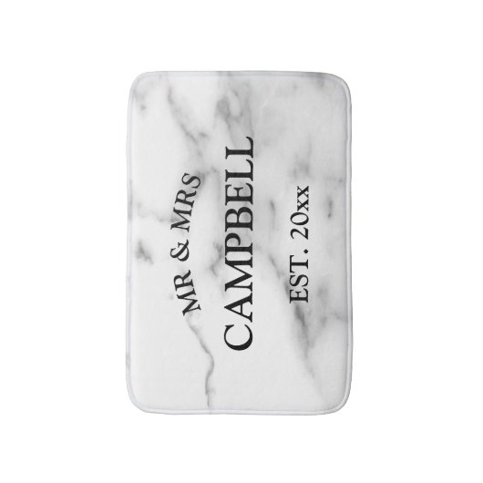 Custom mr. witte steen marmeren badkamer badmat (Voorkant Verticaal)