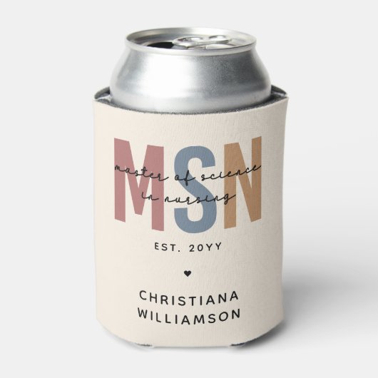 Custom MSN Master of Science in Verpleegkundig Afs Blikjeskoeler (Blikje Voorkant)