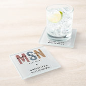 Custom MSN Master of Science in Verpleegkundig Afs Glazen Onderzetter (Schuin)