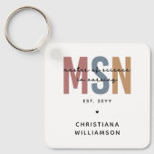 Custom MSN Master of Science in Verpleegkundig Afs Sleutelhanger (Voorkant)