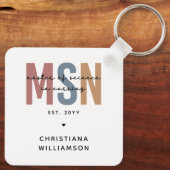 Custom MSN Master of Science in Verpleegkundig Afs Sleutelhanger (Achterkant)