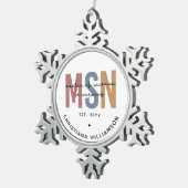 Custom MSN Master of Science in Verpleegkundig Afs Tin Sneeuwvlok Ornament (Rechts)