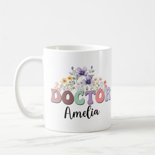 Custom mug for doctor, personalized mug for doctor (Gauche)