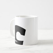 Custom mug monogram initial letter modern minimal (Devant gauche)