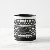 Custom Mug with Hidden Text in Geometric Pattern (Centre)