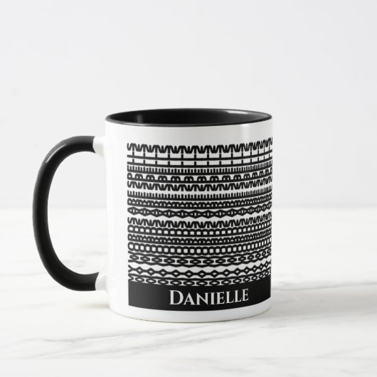 Custom Mug with Hidden Text in Geometric Pattern (Gauche)