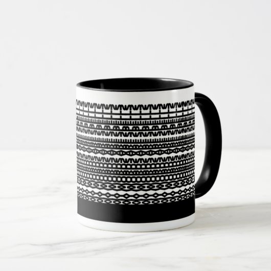 Custom Mug with Hidden Text in Geometric Pattern (Devant droit)