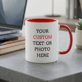 Custom mug with your text or photo   mok