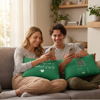 Custom Music QR Code Accent Kussen