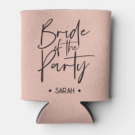 Custom Muted Pink Bride van de Partij Koelbox Blikjeskoeler (Voorkant)