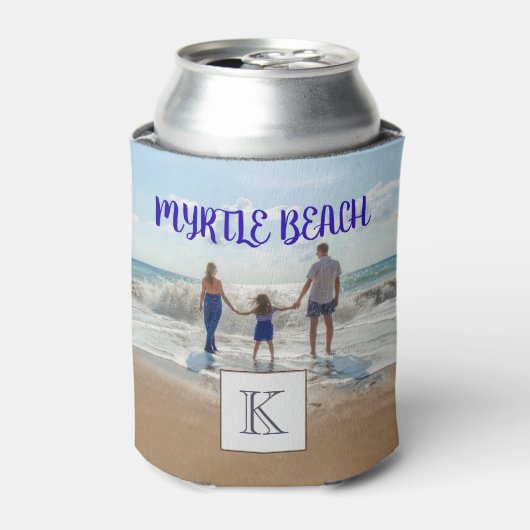Custom Myrtle Beach Souvenir Sand and Surf Family Blikjeskoeler (Blikje Voorkant)
