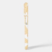 Custom Naam Goud Skelet Bladeren op Wit Case-Mate iPhone Case (Achterkant / Links)