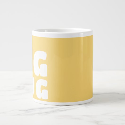 Custom Naam Grote Mok Geel C65 Grappige Nieuwighei (Voorkant)