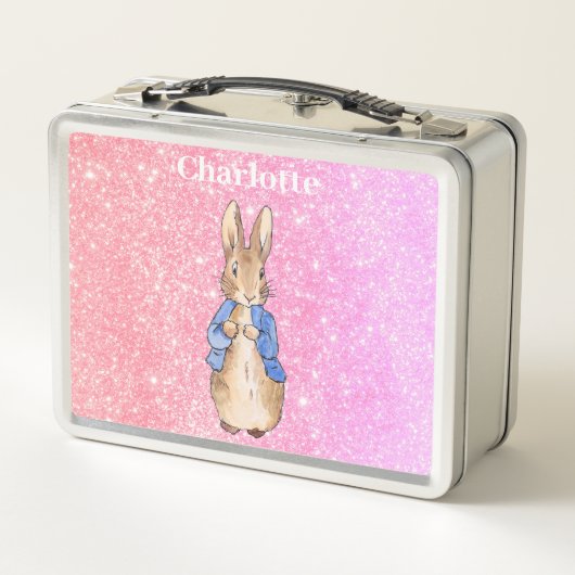 Custom Naam Peter het konijn girly roze glam (Achterkant)
