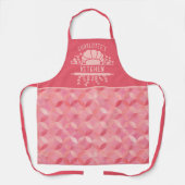 Custom Naam Roze Patroon Dames Keuken Schort (Voorkant)
