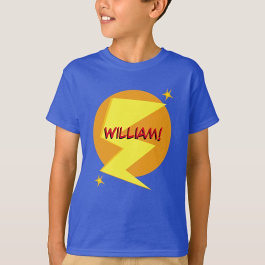 Custom Naam Superhero Jongen's T-shirt (Voorkant)
