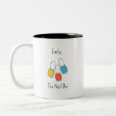 Custom Nail Bar Mug with Business Name and Colorfu (Gauche)