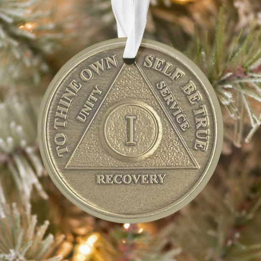 Custom Name | 1 Year Sober Anniversary Medallion (Arbre)