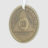 Custom Name | 22 Year Sober Anniversary Medallion (devant)