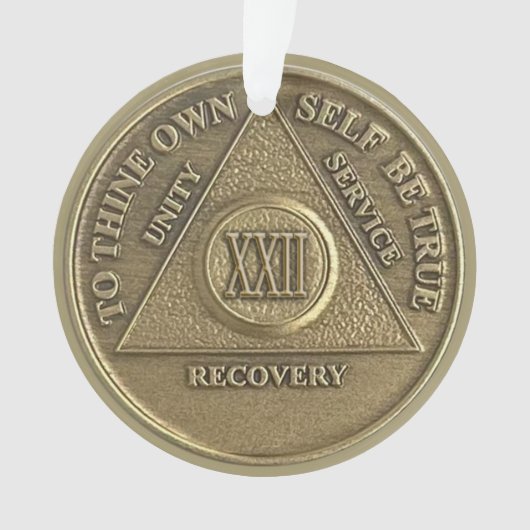 Custom Name | 22 Year Sober Anniversary Medallion (devant)