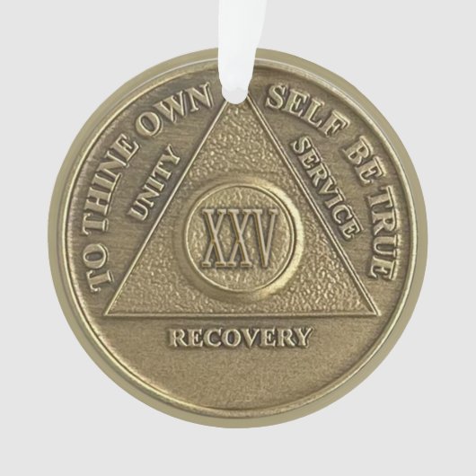Custom Name | 25 Year Sober Anniversary Medallion (devant)