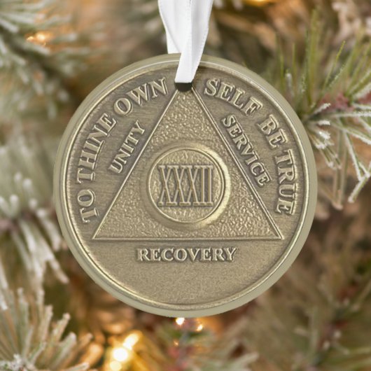 Custom Name | 32 Year Sober Anniversary Medallion (Arbre)
