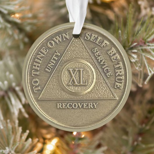 Custom Name | 40 Year Sober Anniversary Medallion (Arbre)