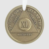 Custom Name | 40 Year Sober Anniversary Medallion (devant)