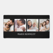Custom Name 4 Photo Collage Personalized Black (Recto)
