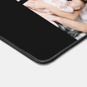 Custom Name 4 Photo Collage Personalized Black Bureaumat (Hoek)