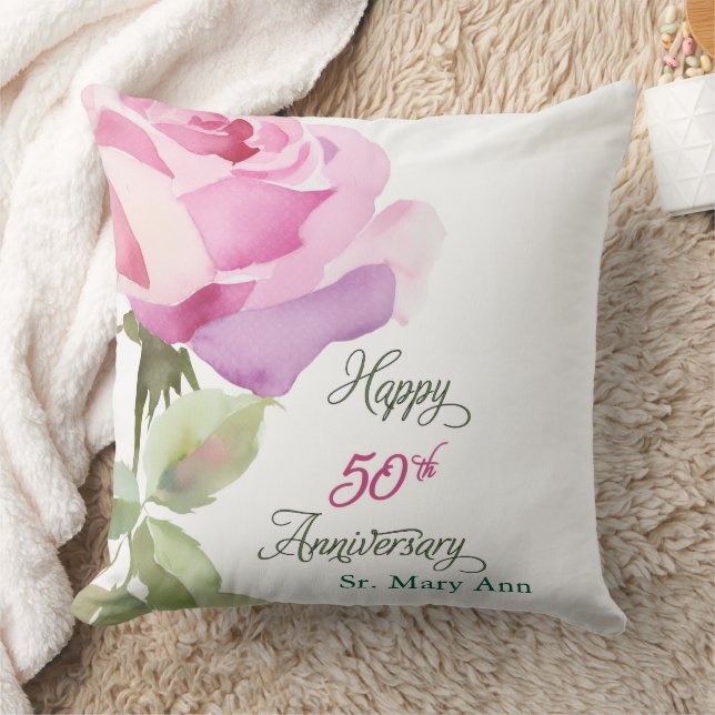 Custom Name 50th Anniversary Catholic Jubilee Nun Kussen (Deken)