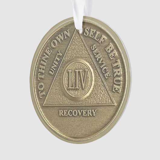 Custom Name | 54 Year Sober Anniversary Medallion (devant)