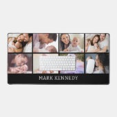 Custom Name 8 Photo Collage Personalized Black (Clavier et souris)