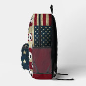 Custom Name American Flag Soccer Boys Backpack Bedrukte Rugzak (Rechts)
