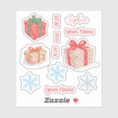 Custom Name and Gift Box Sticker (Vel)