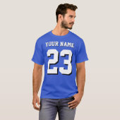 Custom Name and Number Jersey Sports T-shirt (Voorkant volledig)