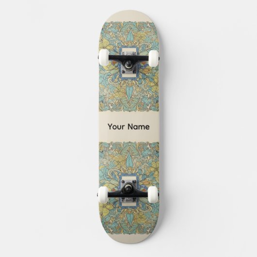 Custom Name Artistic Zentangle Skateboard (Recto)