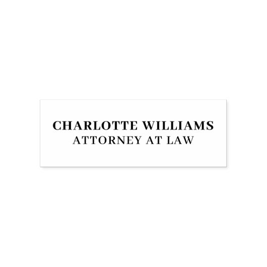 Custom Name Attorney bij de wet Zelfinktende Stempel (Design)