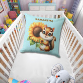 Custom Name Autumn Chipmunk Pillow Kussen