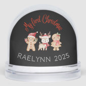 Custom Name Baby’s First Christmas Snow Globe Sneeuwbol (Voorkant)