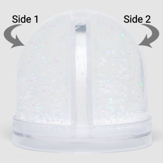 Custom Name Baby’s First Christmas Snow Globe Sneeuwbol (Zijkant)